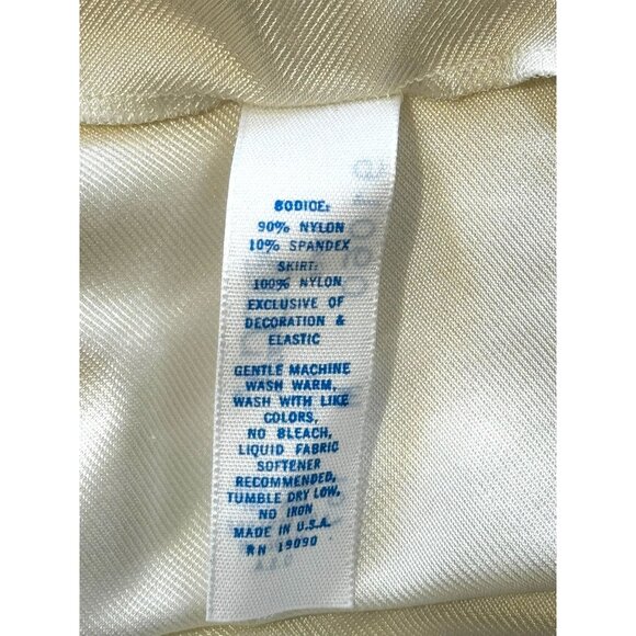 Olga Vintage 91060 Nylon/Spandex Elegant White/Ivory Lace & Satin Sleeveless Nig - Picture 11 of 11